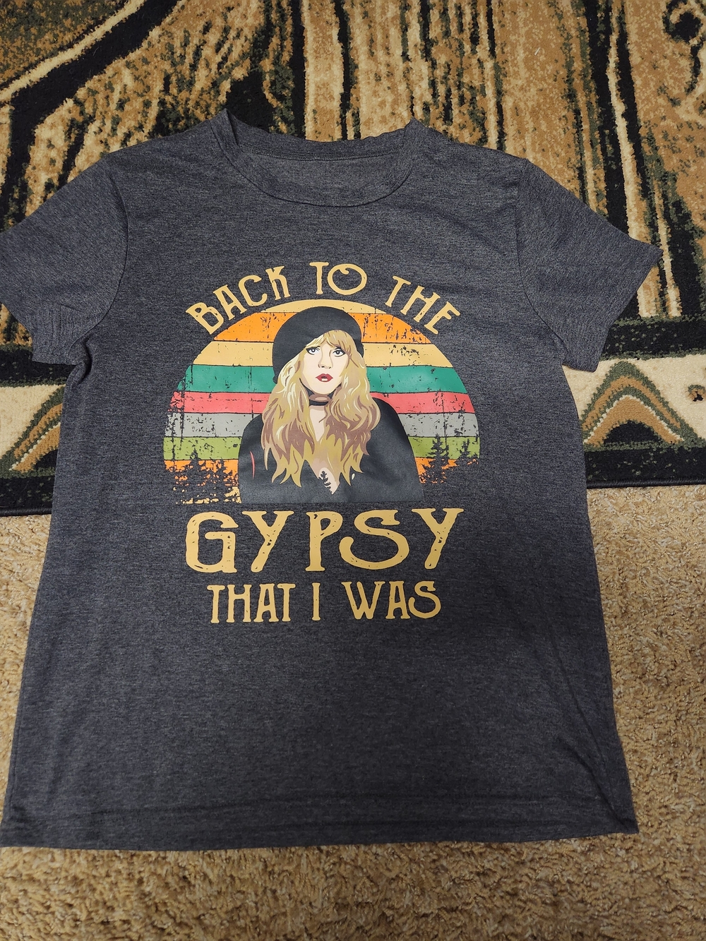 Back To The Gypsy Graphic Tee - Dark Heather Gray